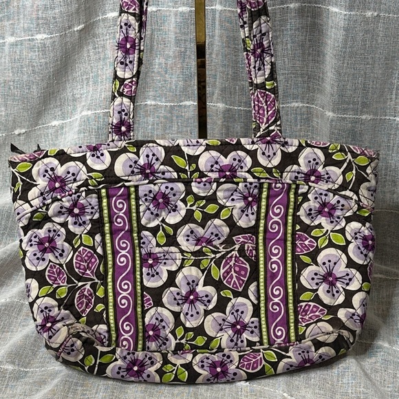 Vera Bradley Plum Petals Designer Little Betsy Bag PRELOVED w/callouts Fall 2011 - Picture 1 of 13